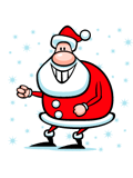 santa boogies with bags